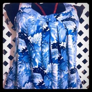 Polyester Spandex pleated tank top